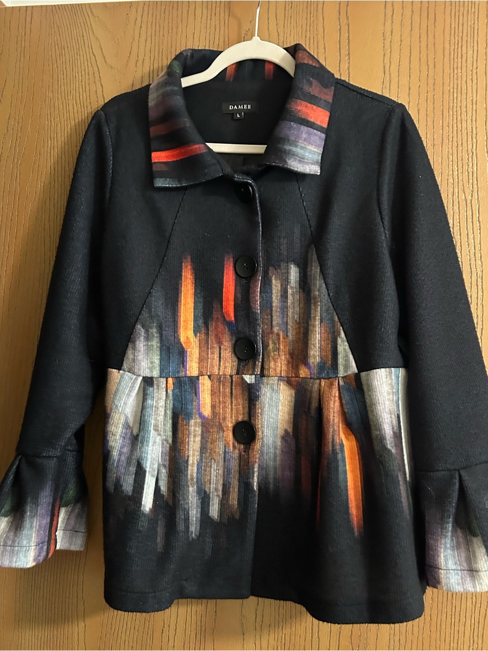 DAMEE Black Abstract MULTICOLOR Jacket